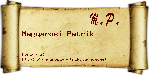 Magyarosi Patrik névjegykártya