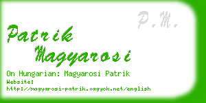 patrik magyarosi business card